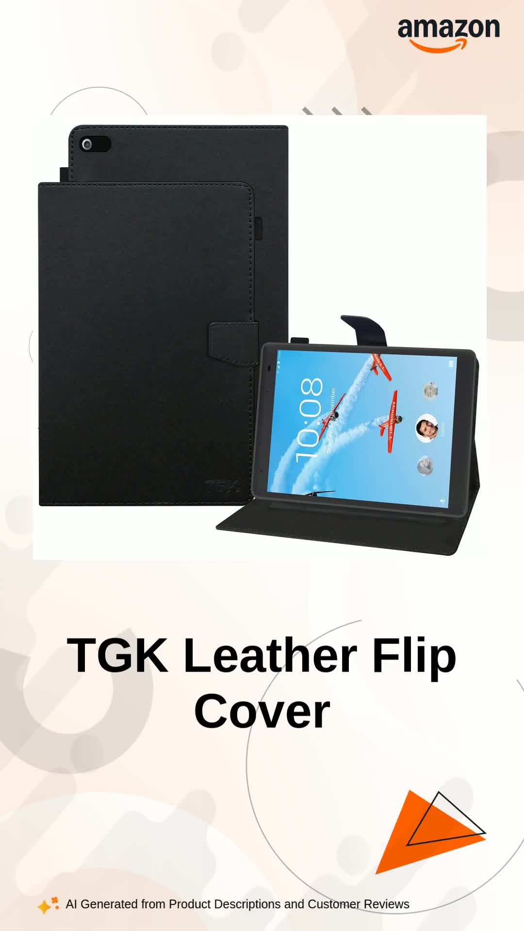 TGK Executive Leather Flip Cover with Silicone Back Case for